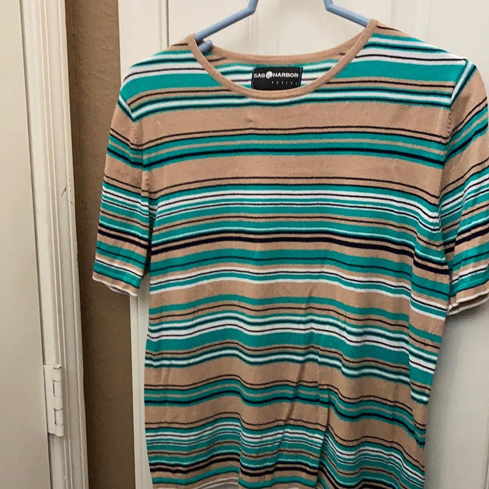 FINAL MARKDOWN Sag harbor knit top petite medium